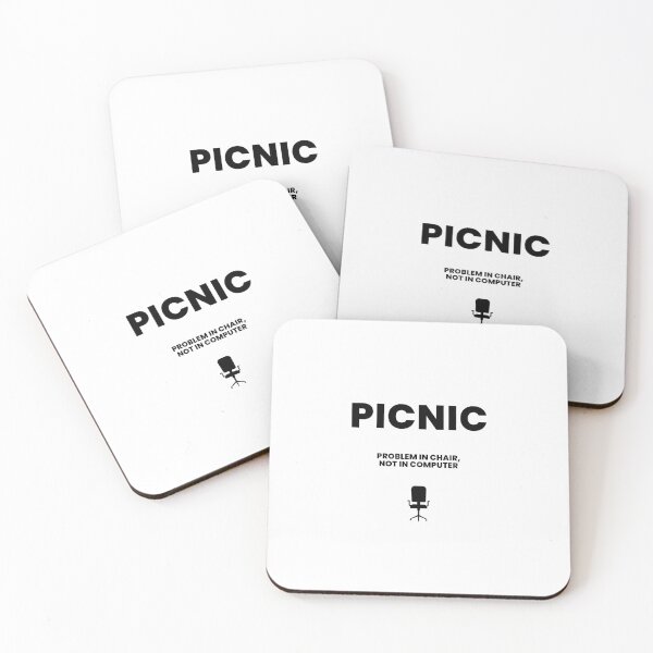 Item preview, Picnic - Problem in chair, not in computer - IT professional humour designed and sold by Callum Barnes.