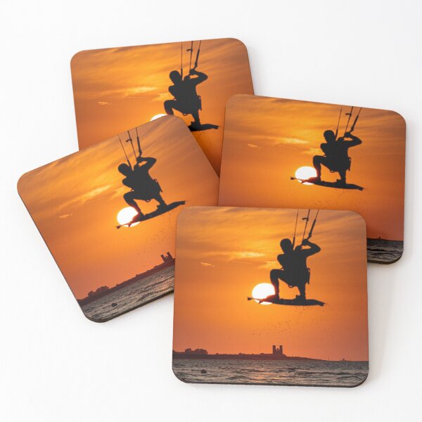 Item preview, Kitesurfing Sunset Reculver designed and sold by rogerstanger.