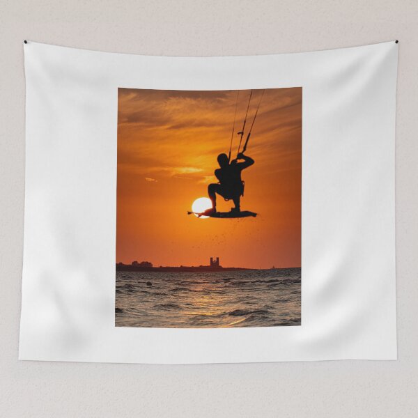 Item preview, Kitesurfing Sunset Reculver designed and sold by rogerstanger.