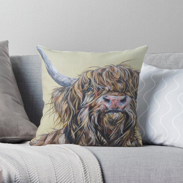 Highland Cow by Tanya Shumkina 14 x 14 Throw Pillow - Americanflat