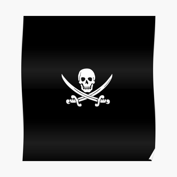 Crossed Swords Pirate Symbol Poster