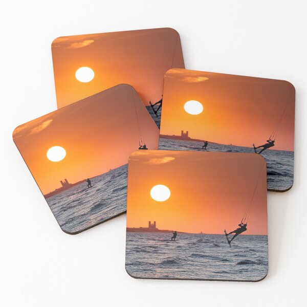Item preview, Kitesurfing reculver sunset designed and sold by rogerstanger.