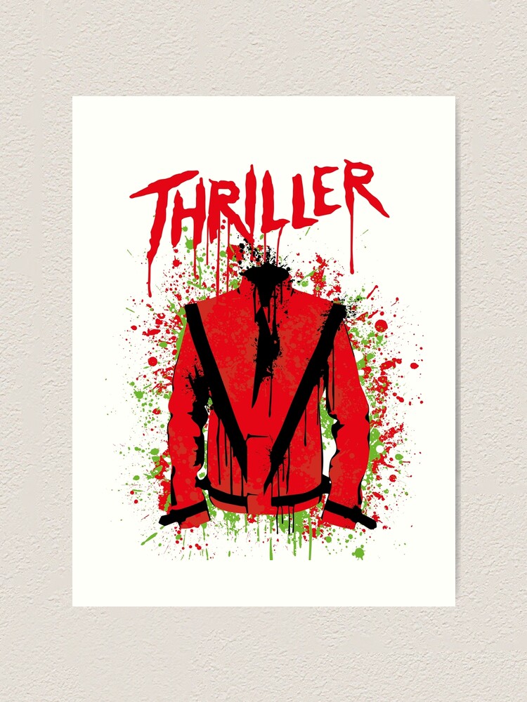 Thriller Jacket Halloween Blood Splatter Michael Jackson Art Print