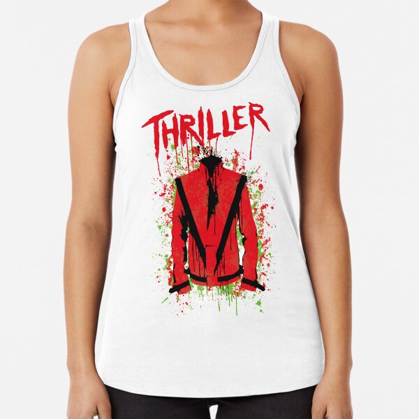 THRILLER JACKET halloween blood splatter (Michael Jackson) Racerback Tank Top