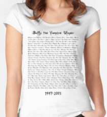 Buffy the Vampire Slayer: Episodes Women's Fitted Scoop T-Shirt