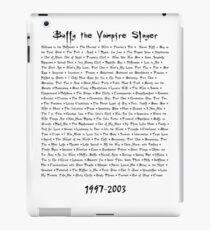 Buffy the Vampire Slayer: Episodes iPad Case/Skin