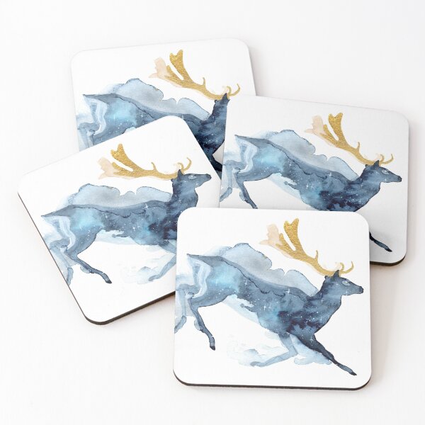 Item preview, Golden Galaxy Fallow Deer designed and sold by Threeleaves.