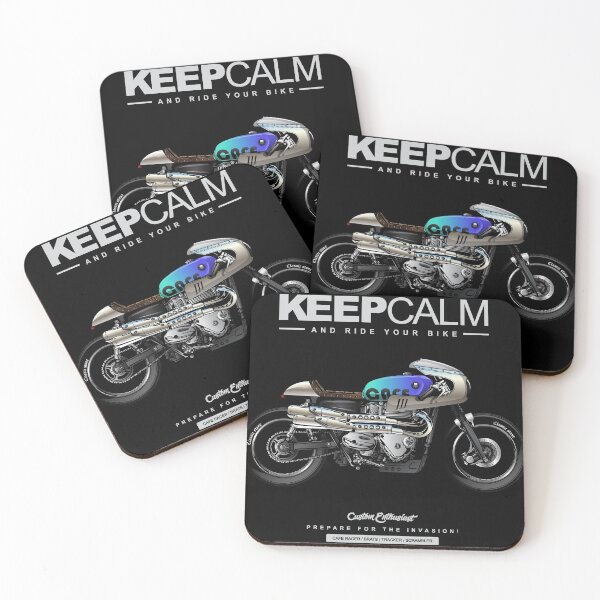 Item preview, Motorcycle clothing, keep calm and ride your Cafe Racer bike. designed and sold by paulo silveira.