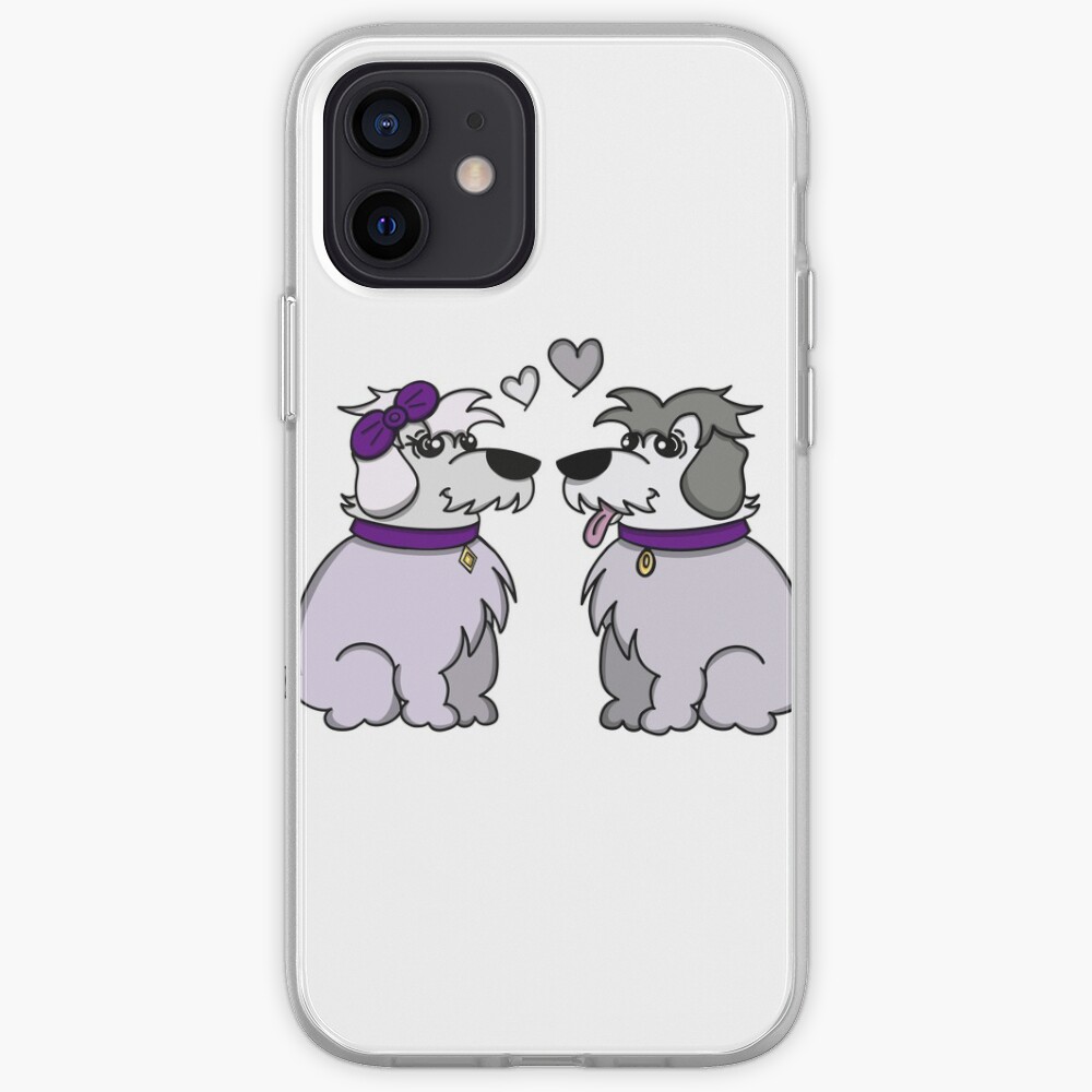 Sheep Dogs in Love Gray iPhone Case & Cover