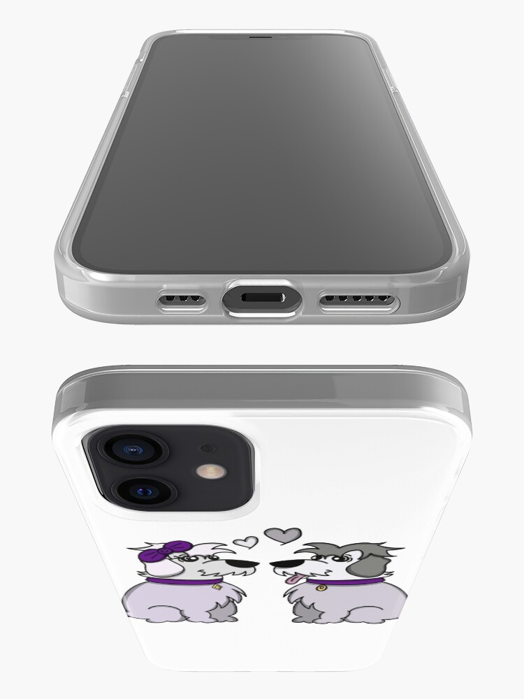 Alternate view of Sheep Dogs in Love Gray iPhone Case & Cover