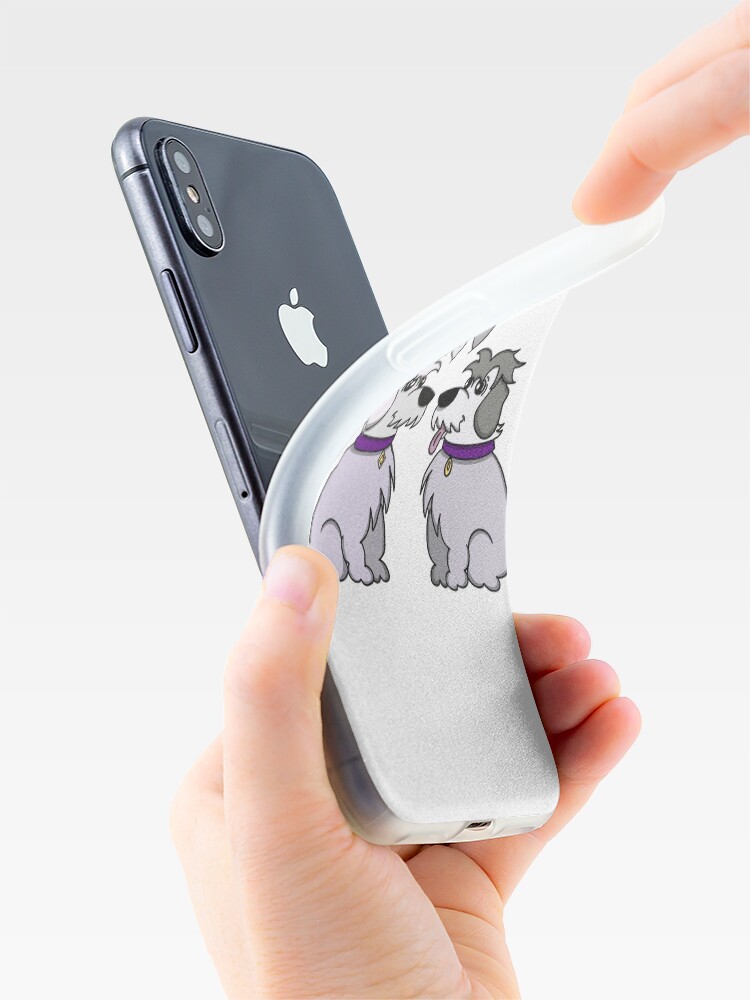 Alternate view of Sheep Dogs in Love Gray iPhone Case & Cover