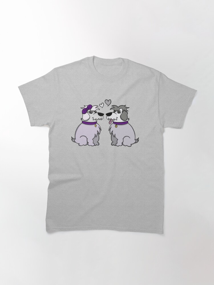Alternate view of Sheep Dogs in Love Gray Classic T-Shirt