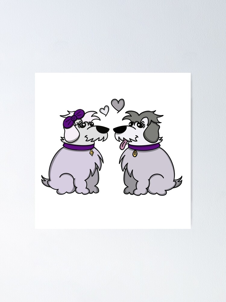 Alternate view of Sheep Dogs in Love Gray Poster