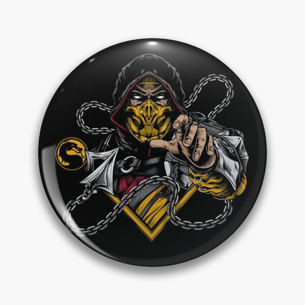 Scorpion Fatality Sliding Mortal Kombat Pin Glow in the Dark 