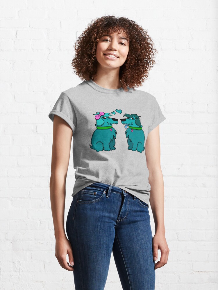 Alternate view of Sheep Dogs in Love Teal Classic T-Shirt
