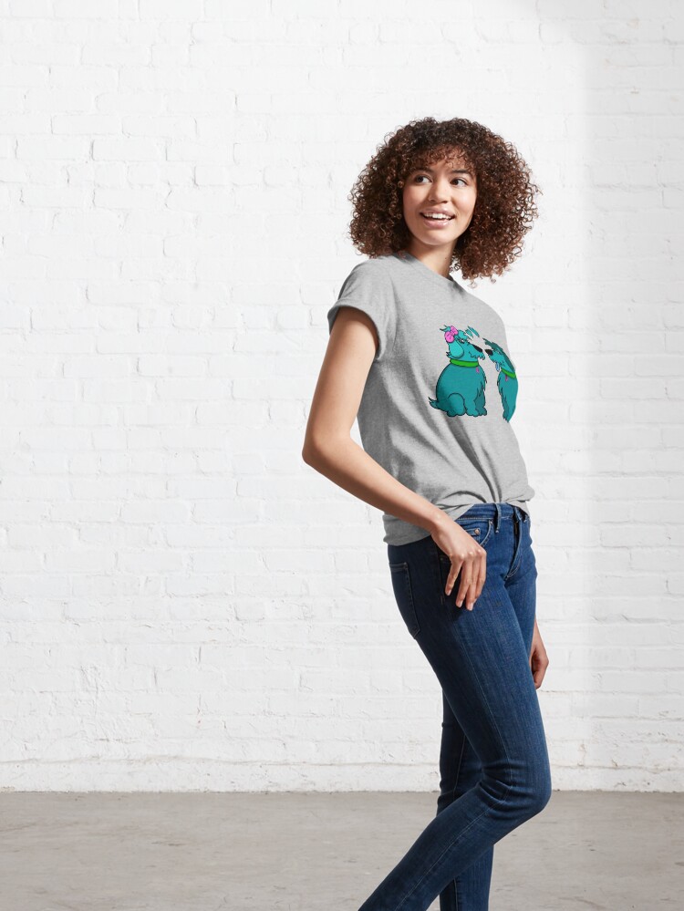 Alternate view of Sheep Dogs in Love Teal Classic T-Shirt