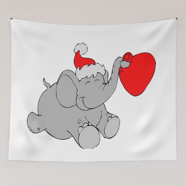 Item preview, Happy Christmas Elephant designed and sold by customgiftstore.