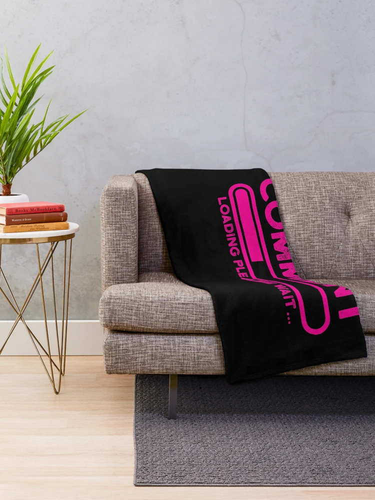Thumbnail 2 of 6, Throw Blanket, sarcastic comment loading please wait designed and sold by CodingForTech.