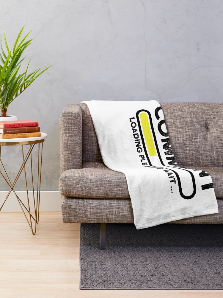 Thumbnail 2 of 6, Throw Blanket, sarcastic comment loading please wait designed and sold by CodingForTech.