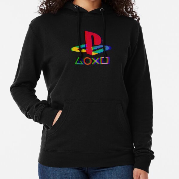 Botones de playstation x Sudadera ligera con capucha