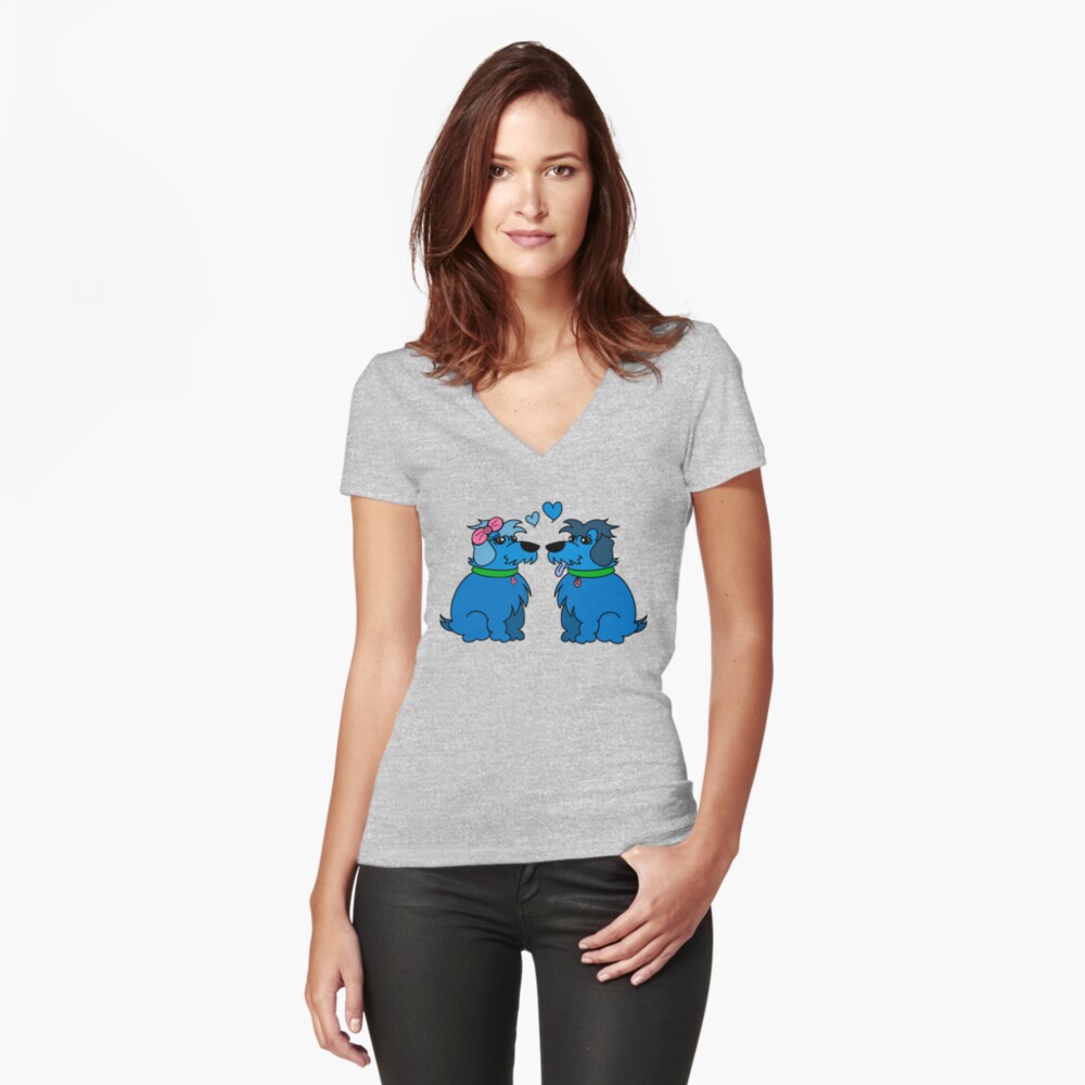 Item preview, Fitted V-Neck T-Shirt designed and sold by HappigalArt.