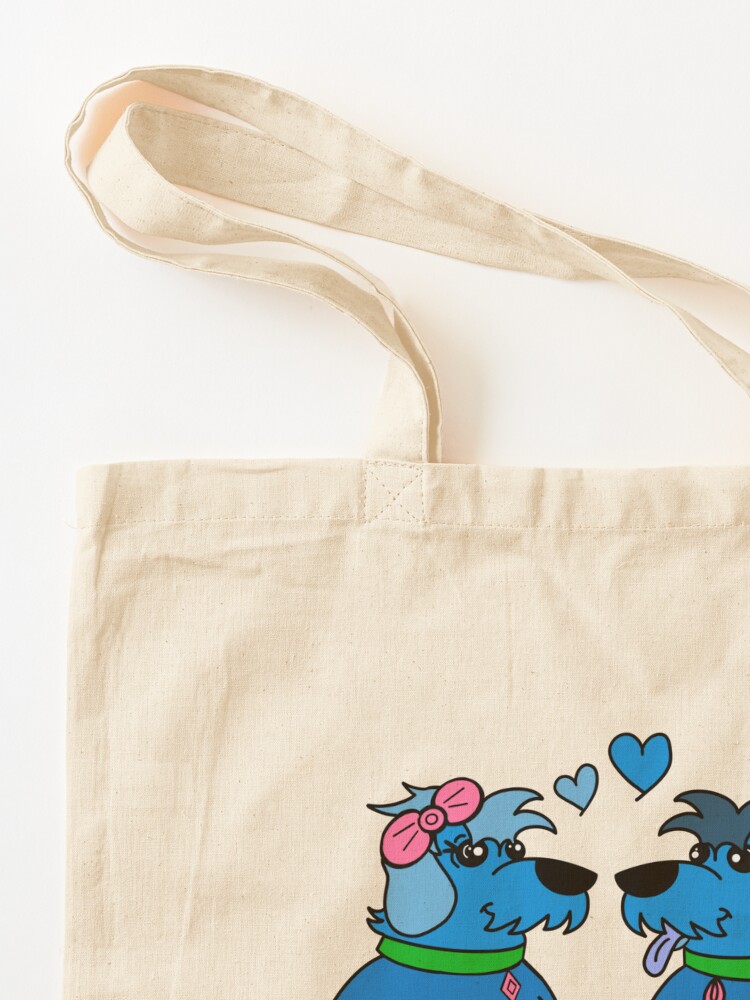 Alternate view of Sheep Dogs in Love Blue Tote Bag