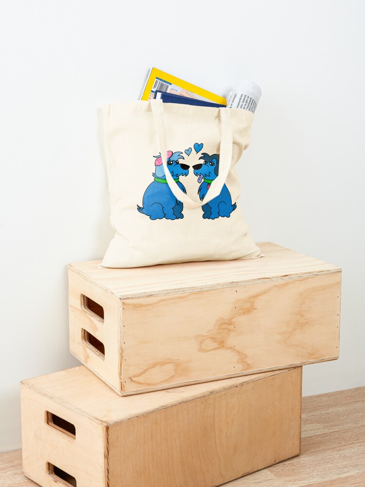 Alternate view of Sheep Dogs in Love Blue Tote Bag