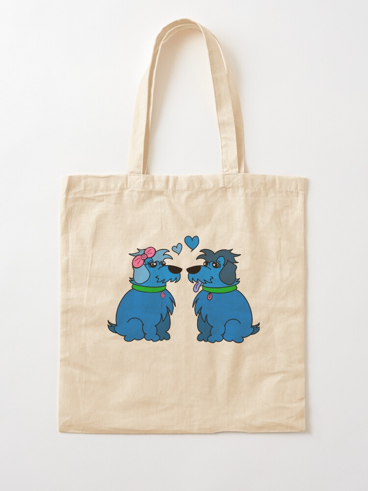 Alternate view of Sheep Dogs in Love Blue Tote Bag