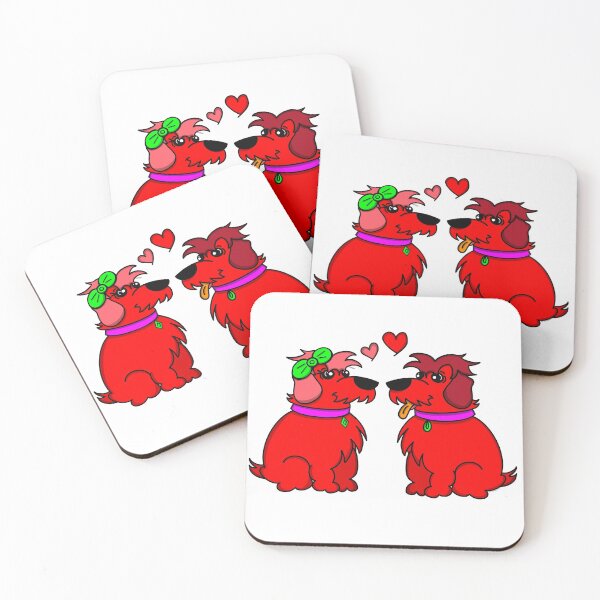 Item preview, Sheep Dogs in Love Red designed and sold by HappigalArt.