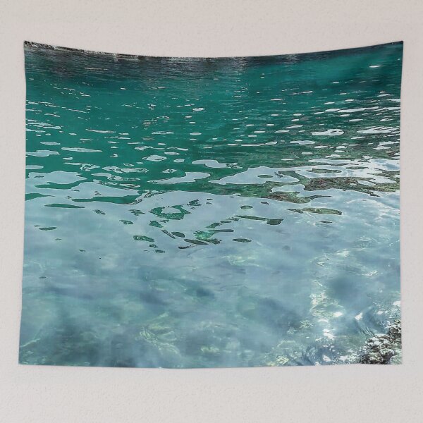 Item preview, Crystal Clear Beach in Aquatic Blue designed and sold by GiganticSale.