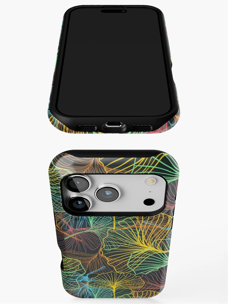 Thumbnail 3 of 4, iPhone Case, Colorful Gingko Pattern designed and sold by TSlayerMerch.