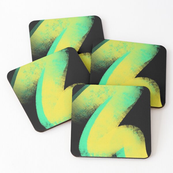 Item preview, Abstract swirl in green and yellow designed and sold by SPLURGBURG.