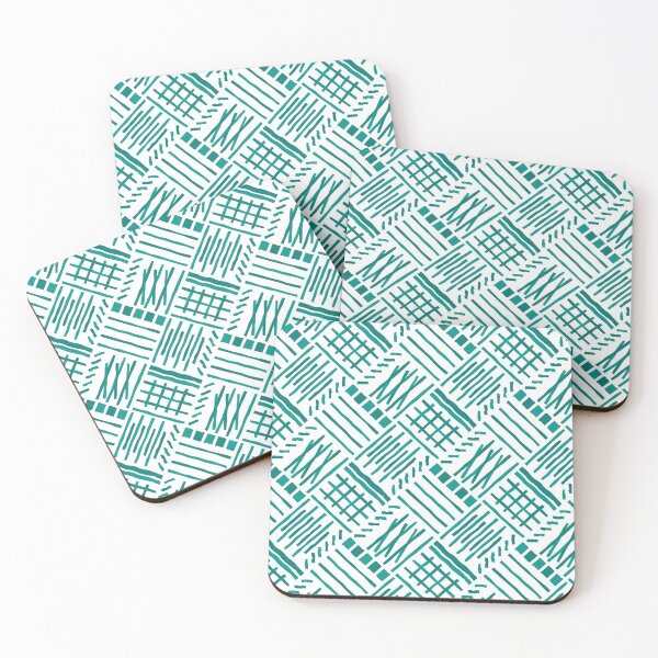 Item preview, Hand-drawn Crossing Lines Pattern – Teal designed and sold by RoguePatterns.