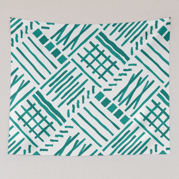 Item preview, Hand-drawn Crossing Lines Pattern – Teal designed and sold by RoguePatterns.