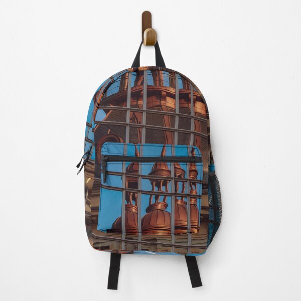 Item preview, Abstract reflections of golden tower in mirrored windows designed and sold by NinelRo.