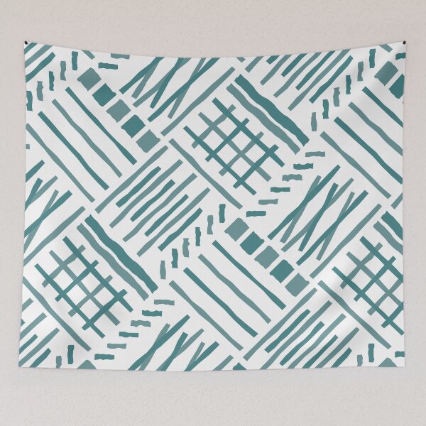 Item preview, Hand-drawn Crossing Lines Pattern – Pastel Green designed and sold by RoguePatterns.