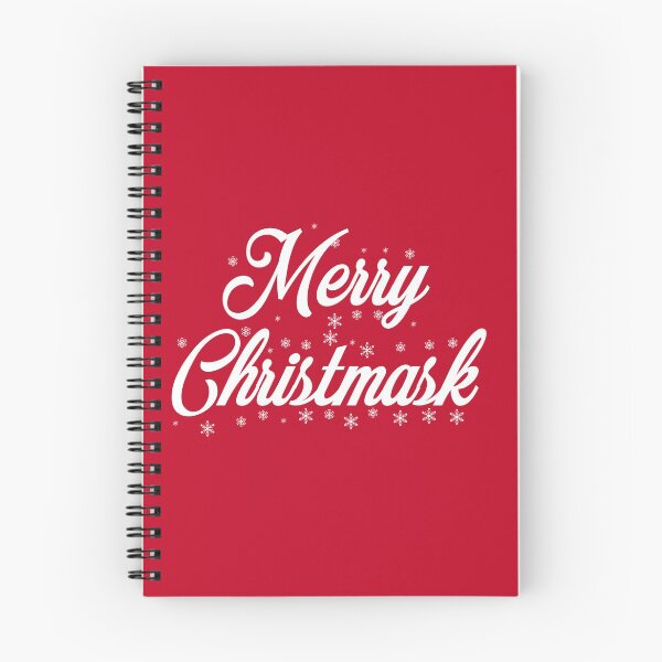 Item preview, Merry Christmask - Christmas red and white text design designed and sold by HappyPrints ⭐⭐⭐⭐⭐.