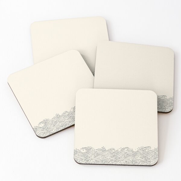 Item preview, Oriental Ocean Waves Line Art Pattern designed and sold by andr0narak.