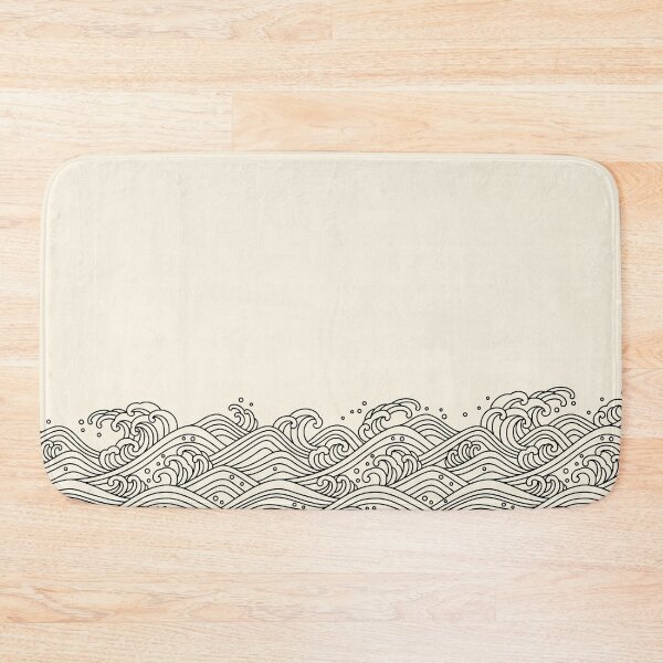 Item preview, Oriental Ocean Waves Line Art Pattern designed and sold by andr0narak.