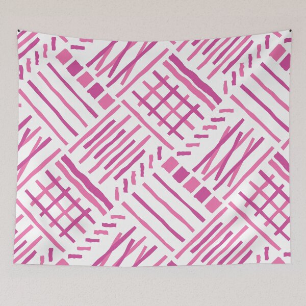 Item preview, Hand-drawn Crossing Lines Pattern – Fuchsia designed and sold by RoguePatterns.
