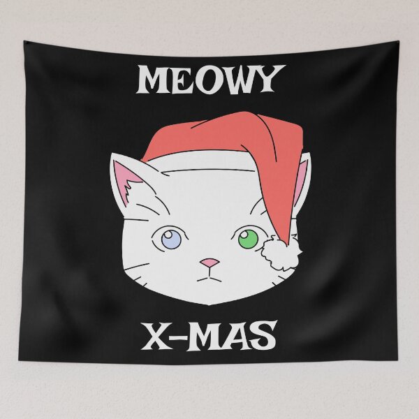 Artikelvorschau, Niedliche Weihnachtsniedkatze mit Weihnachtsmütze entworfen und verkauft von Apoorv Choudhary.