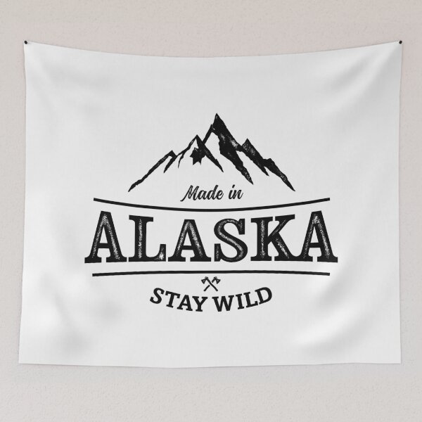 Item preview, MADE IN ALASKA STAY WILD STAMPED VINTAGE USED LOOK, BY SUBGIRL designed and sold by SUBGIRL.