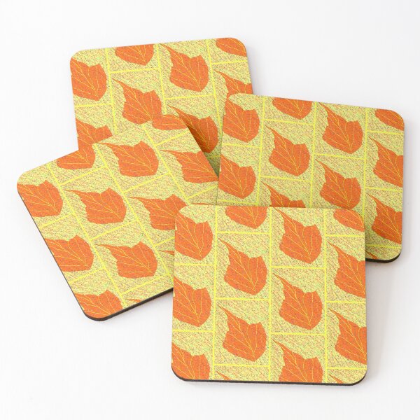 Item preview, Orange Abstract Leaf Painting designed and sold by Tamas Das.