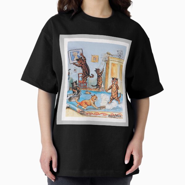 Item preview, Funny Cats Cleaning Catastrophe by Louis Wain designed and sold by TheCurators.