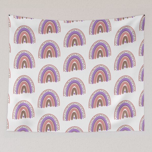 Item preview, pink, purple, and brown boho rainbow designed and sold by megan1007.