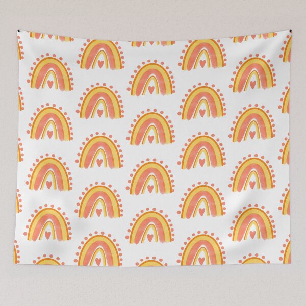 Item preview, orange, pink, and yellow boho rainbow designed and sold by megan1007.