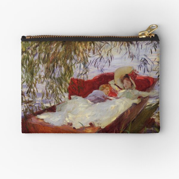 Two Women Asleep by John Singer Sargent Zipper Pouch