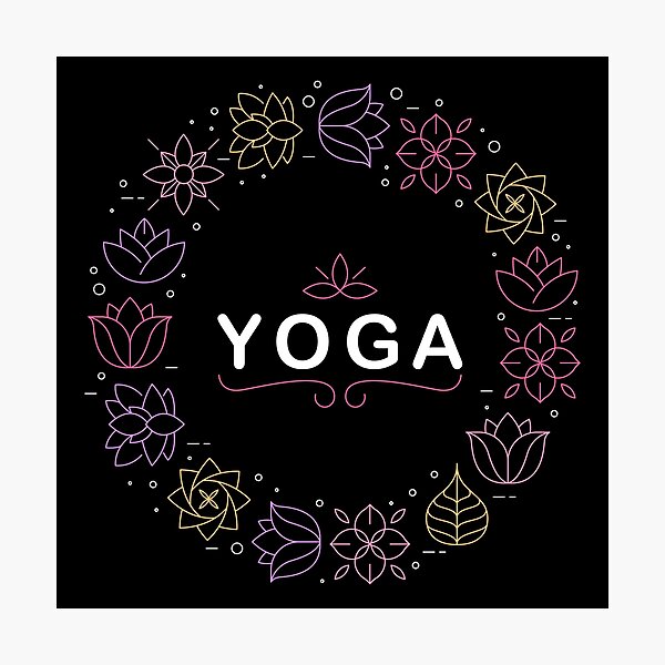 Yoga sun salutation plus size yoga illustration  Photographic