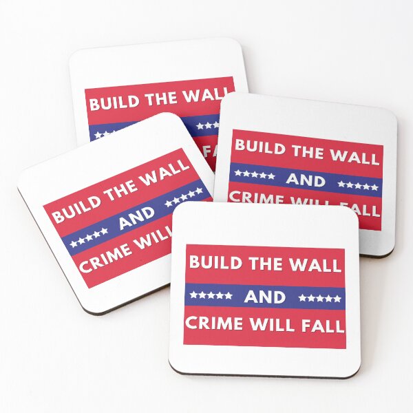 Item preview, President Donald Trump - Build The Wall & Crime Will Fall - Pro Trump 2020 US Election designed and sold by raretshirtsuk.