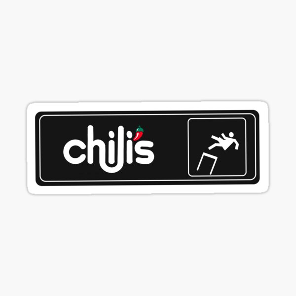 The office chili’s sign Sticker